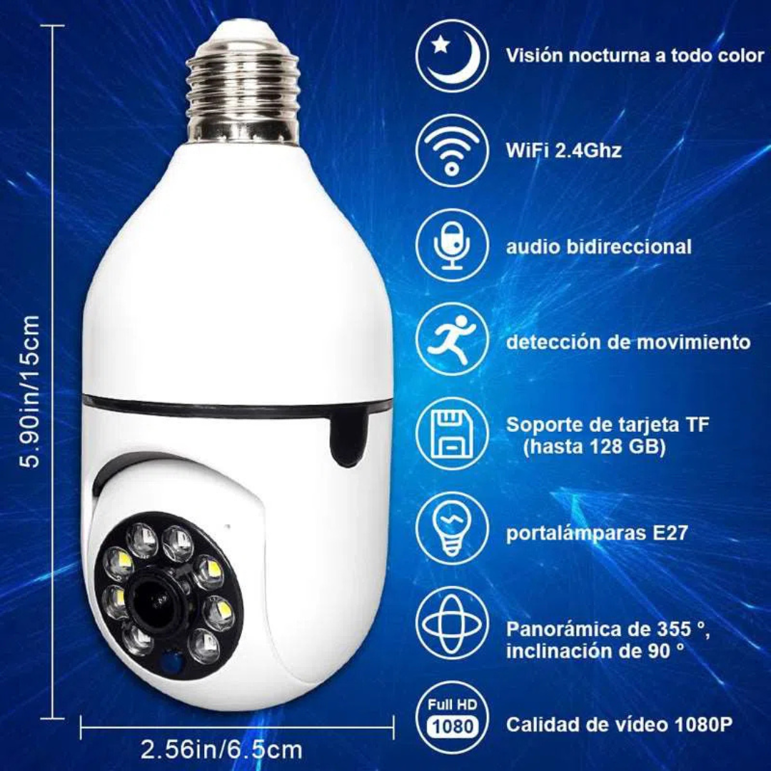 FOCO CAMARA DE SEGURIDAD 360 GRADOS